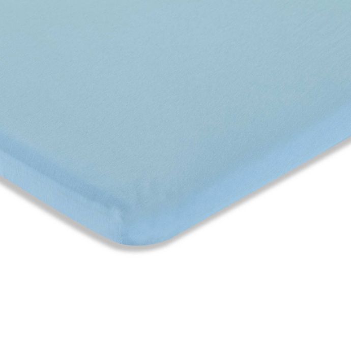 La Baby Fitted Cotton Mini Portable Crib Sheet In Mint Buybuy Baby