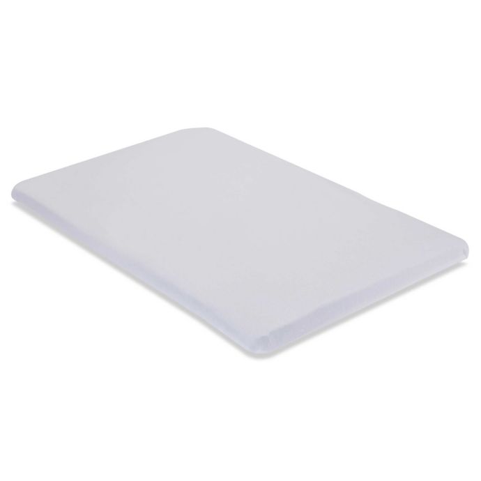 LA Baby® Fitted Cotton Mini/Portable Crib Sheet in White buybuy BABY