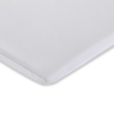 LA Baby&reg; Fitted Cotton Mini/Portable Crib Sheet in White. View a larger version of this product image.