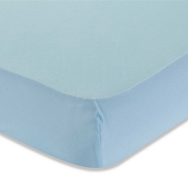 LA Baby&reg; Fitted Cotton Full-Size Crib Sheet in Mint. View a larger version of this product image.