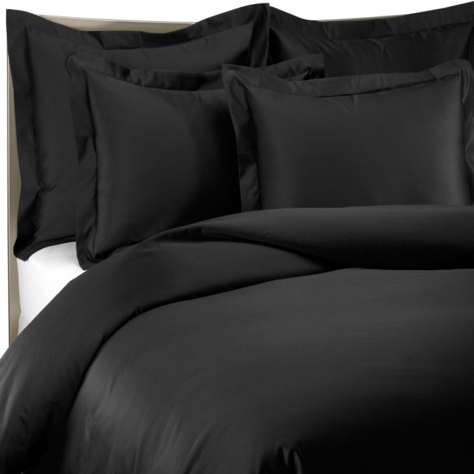 1000 Thread Count Duvet Cover Black, 100 Cotton Bed Bath and