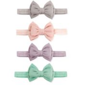 Tiny Treasures 4-Pack Double Bow Headbands