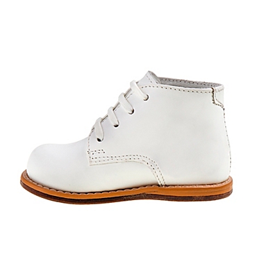 Josmo&reg; Size 4 Boys&#39; Leather Walk Shoe in White. View a larger version of this product image.