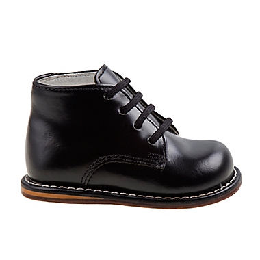 Josmo&reg; Size 4 Boys&#39; Leather Walk Shoe in Black. View a larger version of this product image.