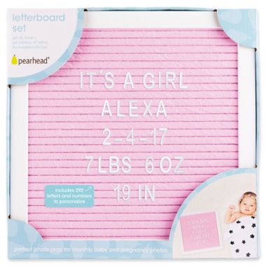 Pearhead&reg; Felt Letter Board Set in Pink. View a larger version of this product image.