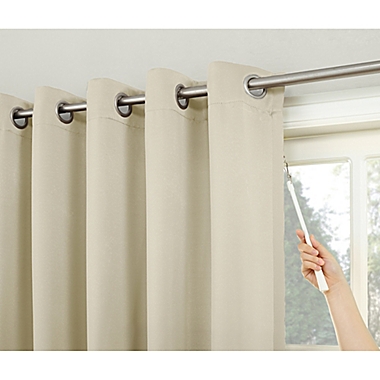 Sun Zero&reg; Mariah Room Darkening 84-Inch Grommet Window Curtain Panel in Pearl (Single). View a larger version of this product image.