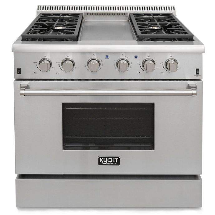 Kucht Pro Style 36 Inch 5 2 Cu Ft Gas Range With Griddle In