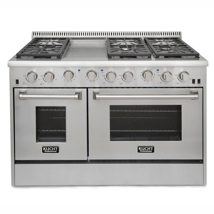 Kucht Pro Style 48 Inch 6 7 Cu Ft Propane Gas Dual Oven Range In