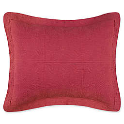 Matelassé Standard Pillow Sham in Brick