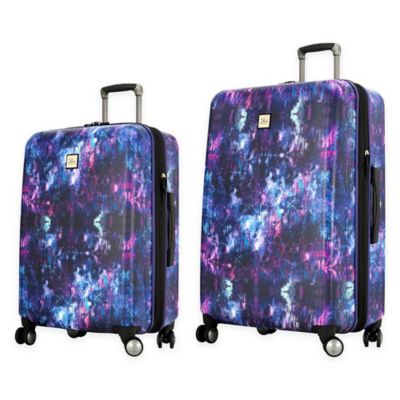 purple hardside luggage