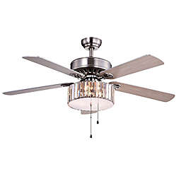 Kimalex 52-Inch 3-Light Ceiling Fan in Nickel
