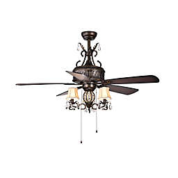 Firtha 52-Inch 3-Light Ceiling Fan in Brown