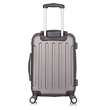 DUKAP&reg; Intely 20-Inch Hardside Spinner Smart Carry On Luggage with USB Port in Grey. View a larger version of this product image.