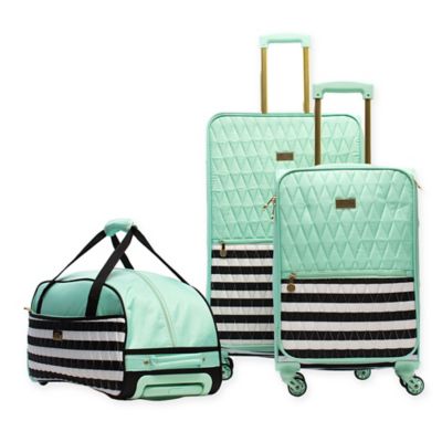 striped luggage set