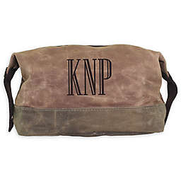 CB Station Waxed Canvas Top-Zip Personalized Dopp Kit