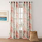 Alternate image 0 for Palm Leaf 84-Inch Grommet-Top Window Curtain Panel in Coral (Single)