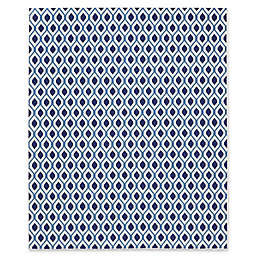 Nourison Grafix Hexagon Diamond 7'10 x 9'10 Area Rug in White/Navy