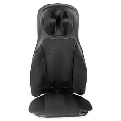 Aurora Health and Beauty&reg; Shiatsu Massage Heated Seat Cushion in Black