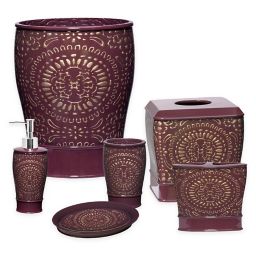 burgundy bathroom rug set