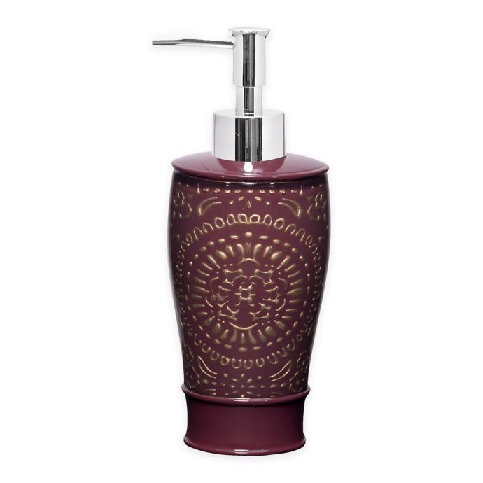 Popular Bath Cascade Lotion Dispenser In Burgundy Bed Bath And