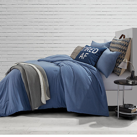 Co Op Jersey Blue Jean Comforter Set, Twin Xl Jersey Sheets Bed Bath And Beyond