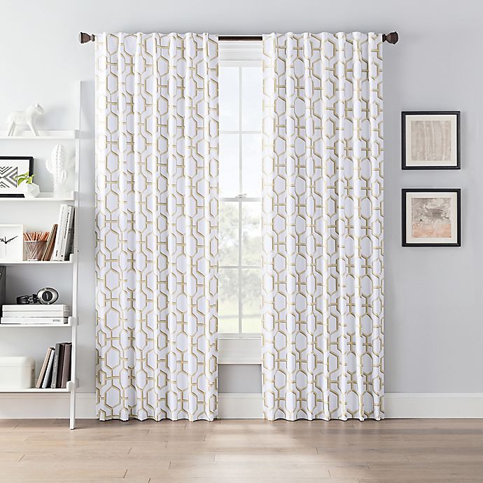 Blackout Window Curtain Panel Single, Grey And White Blackout Curtains