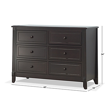 Sorelle Berkley 6-Drawer Double Dresser in Espresso. View a larger version of this product image.