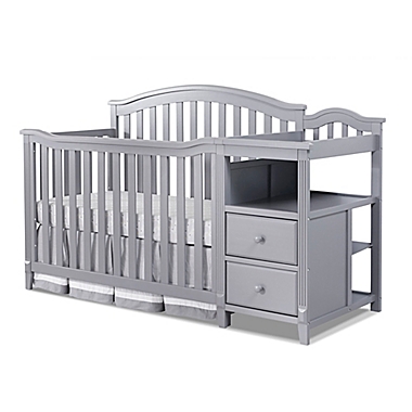 Sorelle Berkley 4-in-1 Convertible Crib and Changer in Grey. View a larger version of this product image.