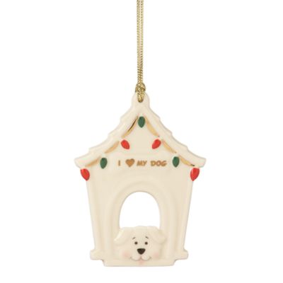 i love my dog ornament