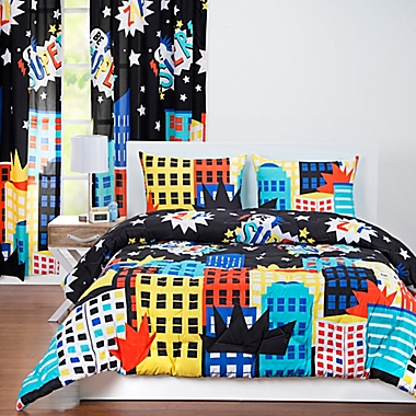 Learning Linens &quot;Be Super&quot; Reversible Comforter Set . View a larger version of this product image.