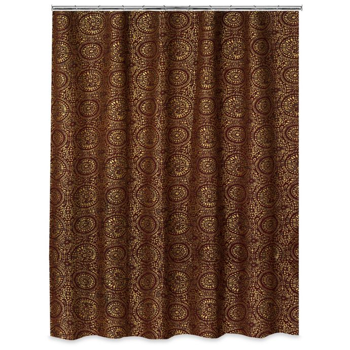 Popular Bath Cascade Shower Curtain in Burgundy Bed Bath and Beyond