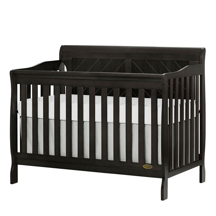 Dream On Me Ashton 4 In 1 Convertible Crib In Dark Brown Bed