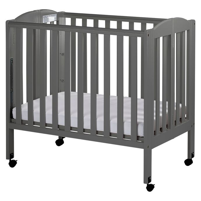 Dream On Me 3 In 1 Folding Portable Crib In Steel Grey Buybuy Baby