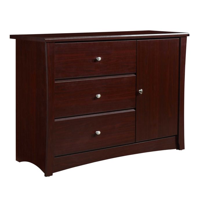Storkcraft Crescent 3 Drawer Combo Dresser In Cherry Buybuy Baby