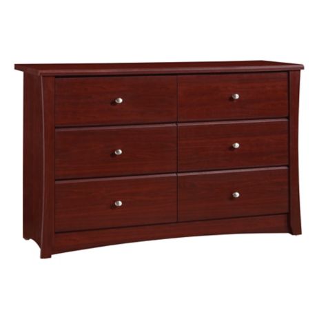 Storkcraft Crescent 6 Drawer Double Dresser In Cherry Bed Bath