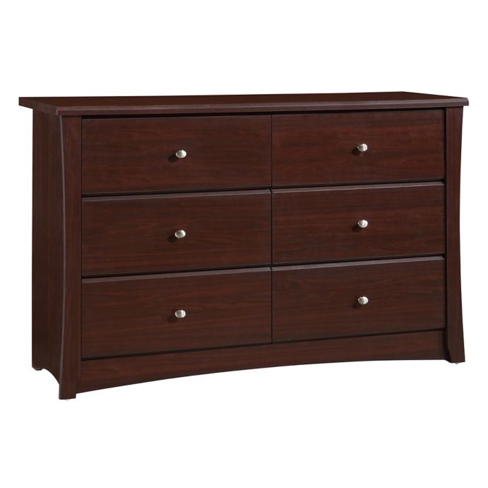 Storkcraft Crescent 6 Drawer Double Dresser In Espresso Buybuy Baby