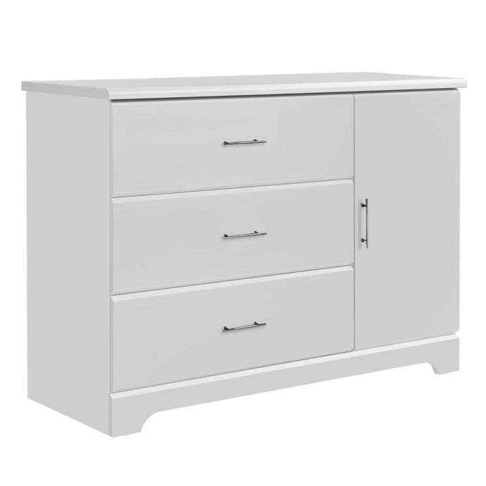 Storkcraft Brookside 3 Drawer Combo Dresser In White Buybuy Baby