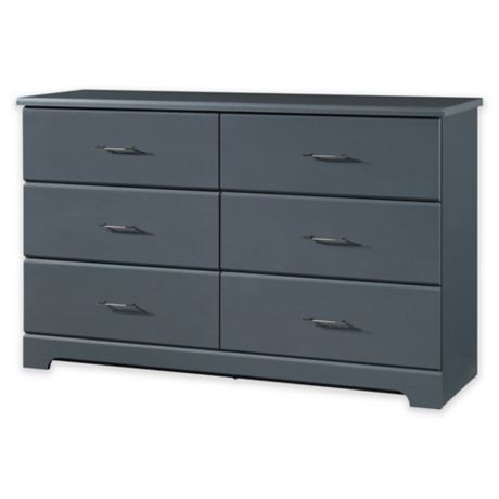 Storkcraft Brookside 6 Drawer Combo Dresser In Grey Buybuy Baby