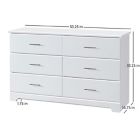 Storkcraft Brookside 6 Drawer Combo Dresser In Grey Bed Bath