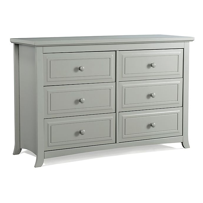 Graco Kendall 6 Drawer Double Dresser In Pebble Grey Bed Bath