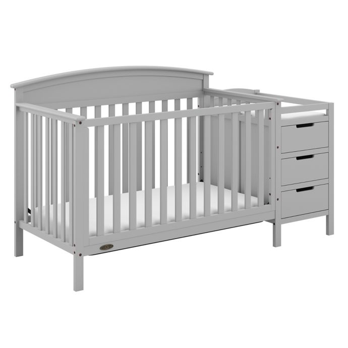 Graco Benton 5 In 1 Convertible Crib And Changer In Pebble Grey