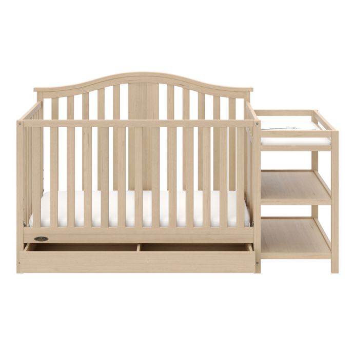 Graco Solano 4 In 1 Convertible Crib And Changer In Driftwood