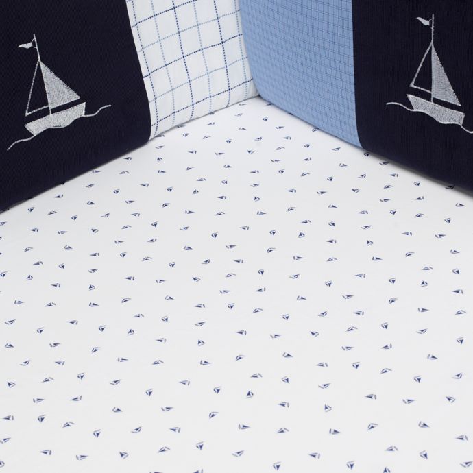 Nautica Kids William Sailboat Print Fitted Crib Sheet Buybuy Baby