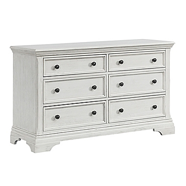 Westwood Design Olivia 6-Drawer Double Dresser in Brushed White. View a larger version of this product image.