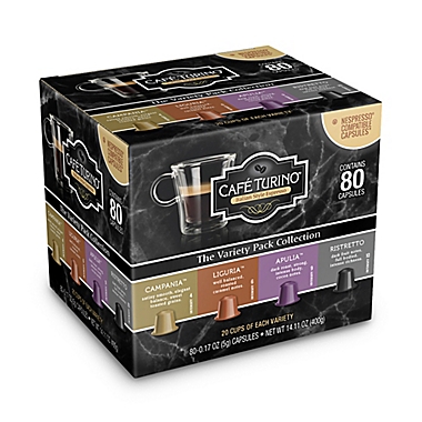 goochelaar snelweg Dank je Café Turino™ Variety Pack Espresso Capsules 80-Count | Bed Bath & Beyond