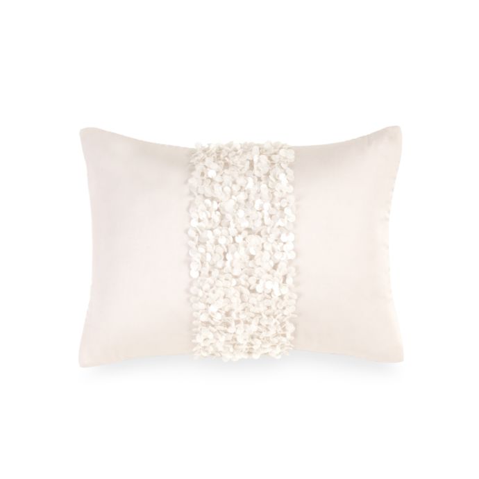 Dkny Serenity Sequin Cluster Decorative Pillow Ivory Bed Bath