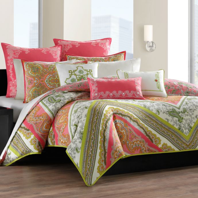 Echo Design Gramercy Paisley Comforter Set 100 Cotton Bed