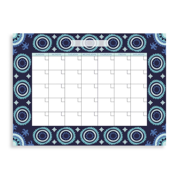 WallPops!® Malaya Monthly Dry Erase Calendar in Blue Bed Bath & Beyond