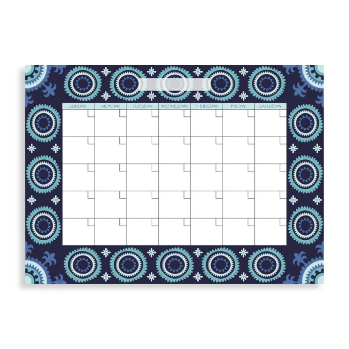 WallPops!® Malaya Monthly Dry Erase Calendar in Blue Bed Bath & Beyond
