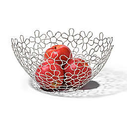 Spectrum™ Shapes Flowers Metal Fruit Bowl in Chrome